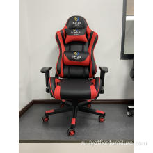 Оптовые продажи красного игрового кресла Кожаное кресло с откидной спинкой и колесом